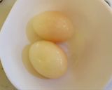 ほうれん草と卵に三つ葉の入ったお吸い物作り方1写真