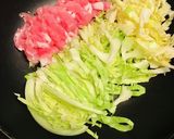 豚肉とキャベツでおつまみジャンボ豚平焼き作り方1写真