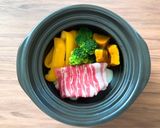 土鍋で簡単調理☆「蒸し野菜＆豚バラ鍋」作り方2写真