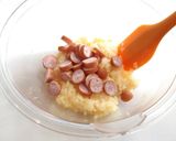 電子レンジでソーセージ鶏ガラしょう油炒飯作り方2写真