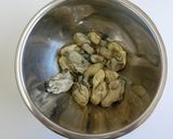 白菜と牡蠣のガーリックバターご飯作り方2写真