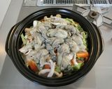 白菜と牡蠣のガーリックバターご飯作り方6写真