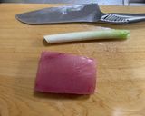 ビンチョウマグロで中華風マグロのたたき作り方1写真