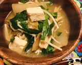 ニラ白菜豚肉えのきみそキムチ鍋で〆は二回作り方4写真