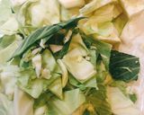 キャベツと厚揚げの甘味噌炒め作り方1写真