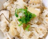 ダイエット　ホタテとキノコの炊き込みご飯作り方2写真