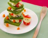 野菜パンケーキとポテサラのツリーサンド作り方11写真