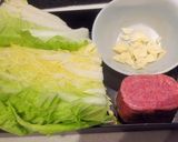 白菜とコンビーフのミルフィーユ塩ちゃんこ作り方1写真