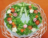 ☆簡単!クリスマスに簡単リースサラダ☆作り方9写真