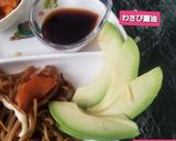 初マヨ焼きそば&ステーキ&アボカド♡作り方4写真
