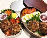 のっけ弁当(餃子バーグ)作り方1写真