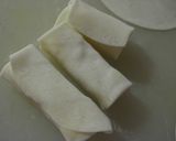 あまった餃子の皮でおいもチーズ巻き揚げ作り方3写真