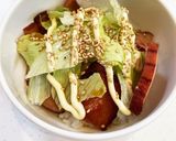 レタスと焼き豚の照り焼きマヨ丼作り方4写真