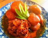 たまり醤油と三温糖の牛すじ大根煮作り方18写真