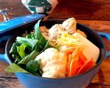 鶏団子と豆腐 白だし生姜鍋作り方2写真