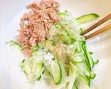 辛くない玉ねぎときゅうりとツナのサラダ作り方5写真