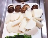 カブ椎茸とエビのあんかけ煮込み作り方1写真