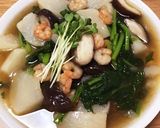 カブ椎茸とエビのあんかけ煮込み作り方3写真