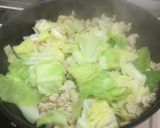 節約！簡単！キャベツと鶏そぼろの和風炒め作り方5写真