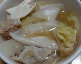 お米の粉の餃子皮で水餃子風ヘルシー鍋。作り方2写真