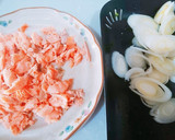焼き鮭リメイク～鮭とネギのマヨネーズピザ作り方1写真