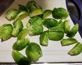 サーモンと芽キャベツのクリームパスタ作り方2写真