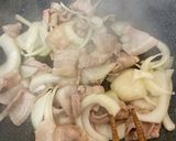 簡単　豚肉と玉ねぎの卵とじ作り方4写真