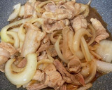 簡単　豚肉と玉ねぎの卵とじ作り方5写真