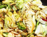 キャベツとベーコン厚揚げの卵とじ☆作り方5写真