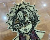 鬼滅　キャラ弁　オブアート弁　不死川実弥作り方3写真