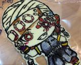 鬼滅　キャラ弁　オブアート弁　宇髄天元作り方3写真