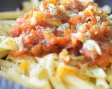 食感が楽しい！へそ大根のミートソース作り方5写真