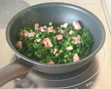 【大根葉とベーコンの混ぜご飯】菜飯作り方4写真