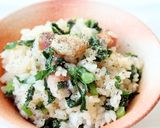 【大根葉とベーコンの混ぜご飯】菜飯作り方7写真