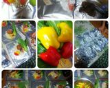 鮭と野菜のホイル包み焼き作り方1写真