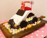 お誕生日に！かんたんパトカー立体ケーキ作り方7写真