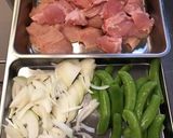 鶏とスナップエンドウのハニーマスタード炒作り方1写真