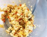 豆腐バーグ&サラダ肉味噌豚こま乗ドーム蒸作り方4写真