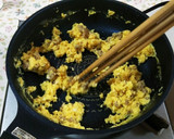 １簡単　挽き肉の炒り卵　お弁当にも作り方4写真