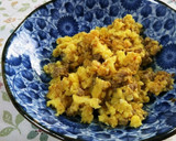 １簡単　挽き肉の炒り卵　お弁当にも作り方5写真