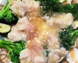 豆腐バーグ&サラダ肉味噌豚こま乗ドーム蒸作り方26写真
