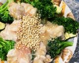 豆腐バーグ&サラダ肉味噌豚こま乗ドーム蒸作り方27写真