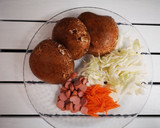 ポートベローマッシュルームのお好み焼き作り方1写真