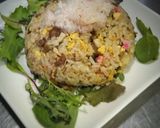 豚バラ薄スライスで簡単カニ炒飯(^^)作り方7写真