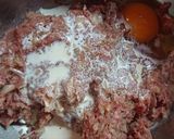 グリラーでつなぎなしチーズ入りハンバーグ作り方2写真