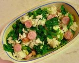 ほうれん草とソーセージでご飯のチーズ焼き作り方5写真