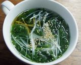 アオサとネギのスープ作り方5写真