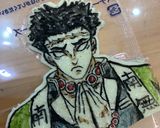 鬼滅　キャラ弁　オブアート　悲鳴嶼行冥作り方3写真