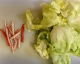 レタスとふわふわ卵のカニカマ中華炒め作り方1写真