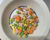 レンジクリーミー生姜焼味オムライス弁当作り方1写真